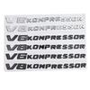 3D ABS Car Sticker V6 V8 KOMPRESSOR Word Rear Sign Emblem Badge Car Body Fender Rear Trunk Upgrade Version Accessories New