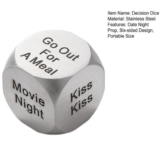 Дата Вечер Идеи Решающие Кости Портативные Нержавеющая Сталь Взрослые Пары Решающие Кости День Святого Валентина Годовщина Девушка Парень Муж Жена Подарок