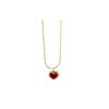 Elegant Heart Shaped Titanium Steel Necklace For Girls With Vibrant Red Color For Trendy Style