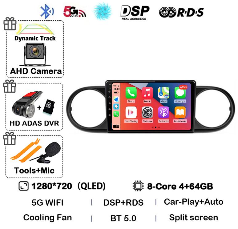 Android 14 Carplay Auto Для Toyota Corolla Rumion Tacoma Автомагнитола Мультимедиа Навигация GPS BT Видеоплеер Стерео Авторадио 4G