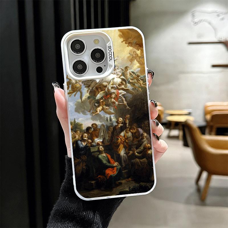 Эстетика Возрождения Искусство Живопись Мягкий Чехол для Телефона для iPhone 15 16 17 Pro Max 17Air 16E 14 Plus 13 12 Mini Ударопрочный Чехол Ba