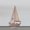 Мини-модель парусника средиземноморская деревянная декоративная деревянная парусная лодка для