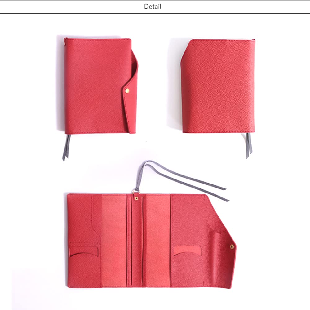 Действительно полезный чехол для блокнота Vibrant B6, сделанный в Японии, натуральная кожа, антибактериальный держатель для ручек, кожаный деловой оранжевый Fukuro [HUKURO] (Тип буклета)