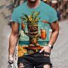 Летние мужские футболки с коротким рукавом, 3D-принтом с майянскими узорами, модные уличные пуловеры с круглым вырезом, уличные оверсайз