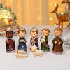 Small Nativity Scene Figurines Set Resin Crafts Hand Painted Party Favors Ornament Traditional