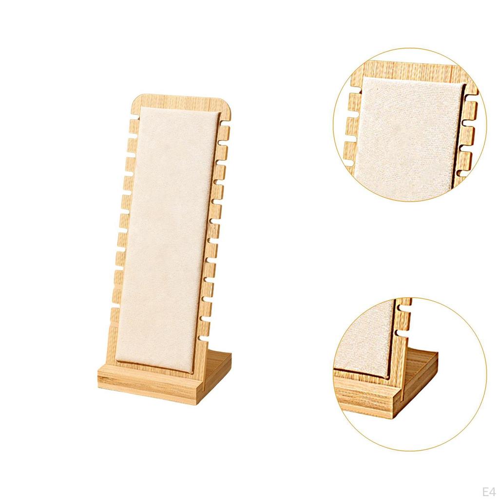 Elegant Bamboo Jewelry Stand for Necklace Organization