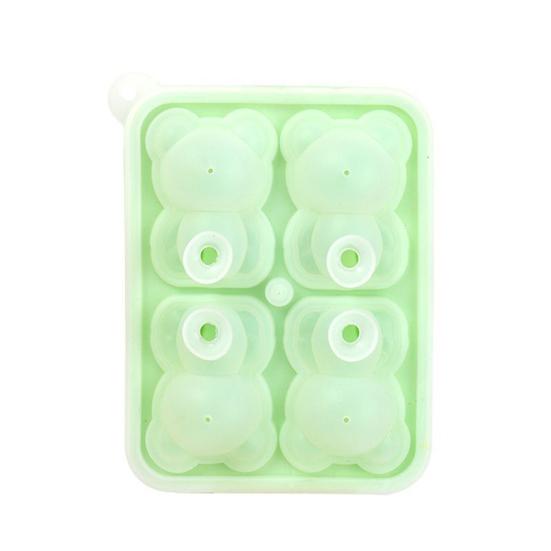 Форма для кубиков льда в форме медведя, форма для изготовления льда, пищевой гибкий силиконовый поднос для льда для напитков, конфет, шоколада