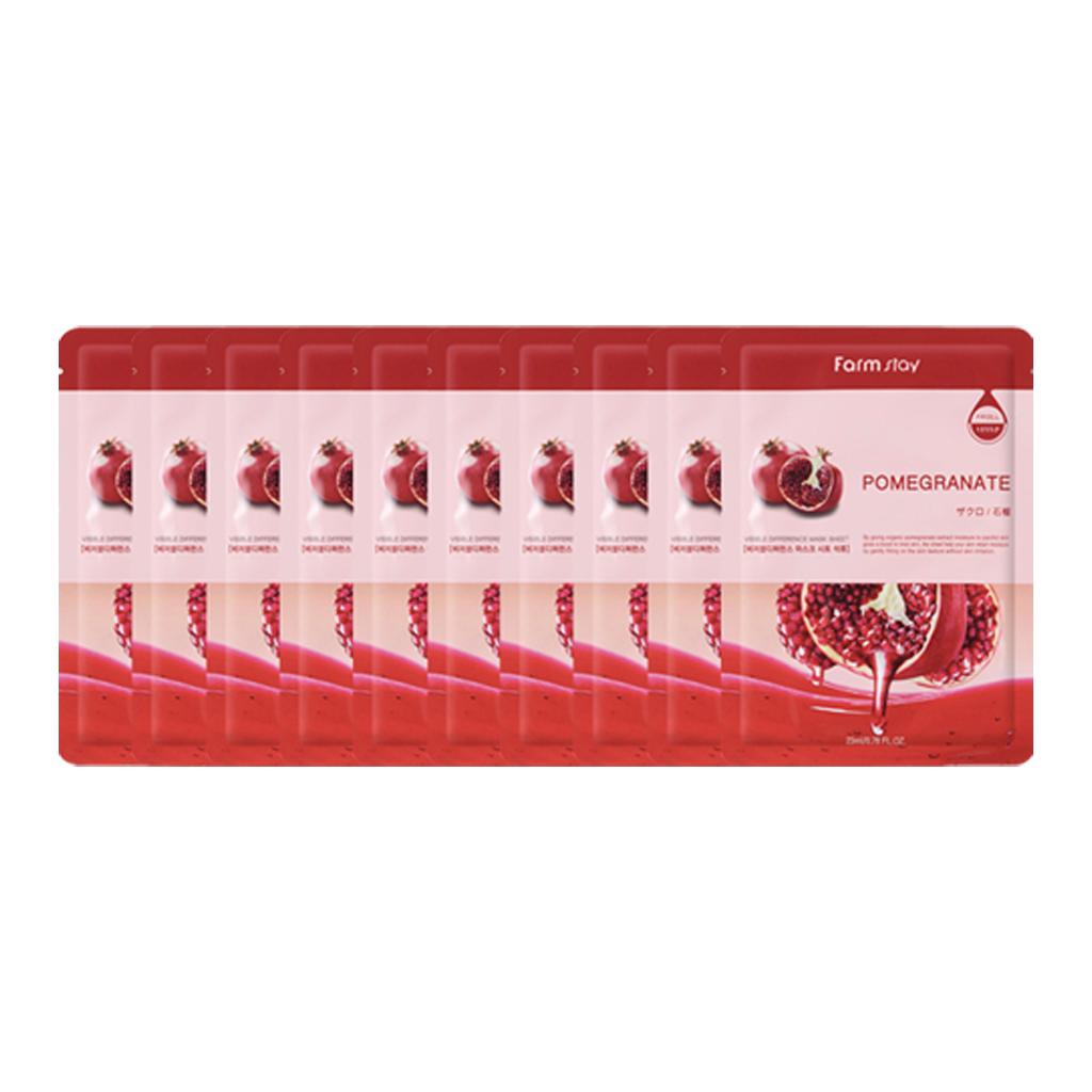 FARM STAY Пакет масок Visible Difference, гранат, 23 мл (3 варианта)