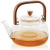 Théière - ANDREA HOUSE - Verre avec poignée en Bambou - 1L - Filtre inclus - Pour 3 à 4 personnes