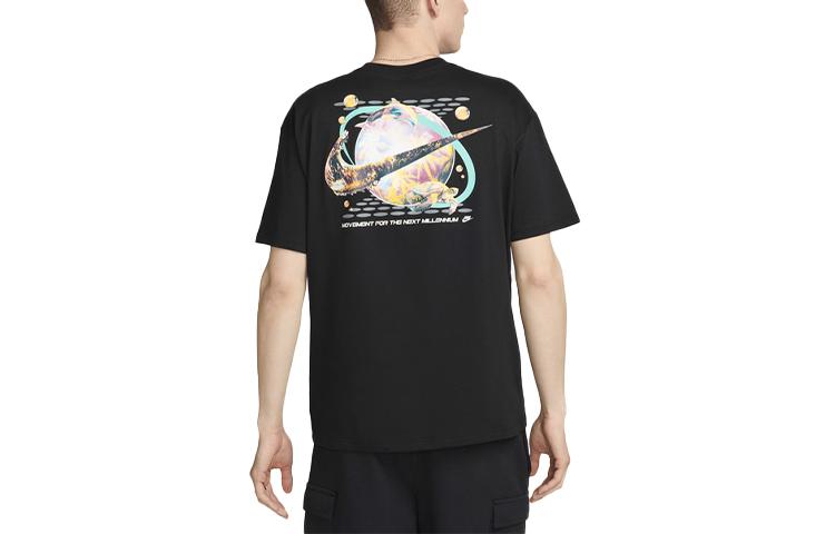 Nike Max90 T Shirts Men's Black Crew Neck Moderate Straight Fit FV4047-010