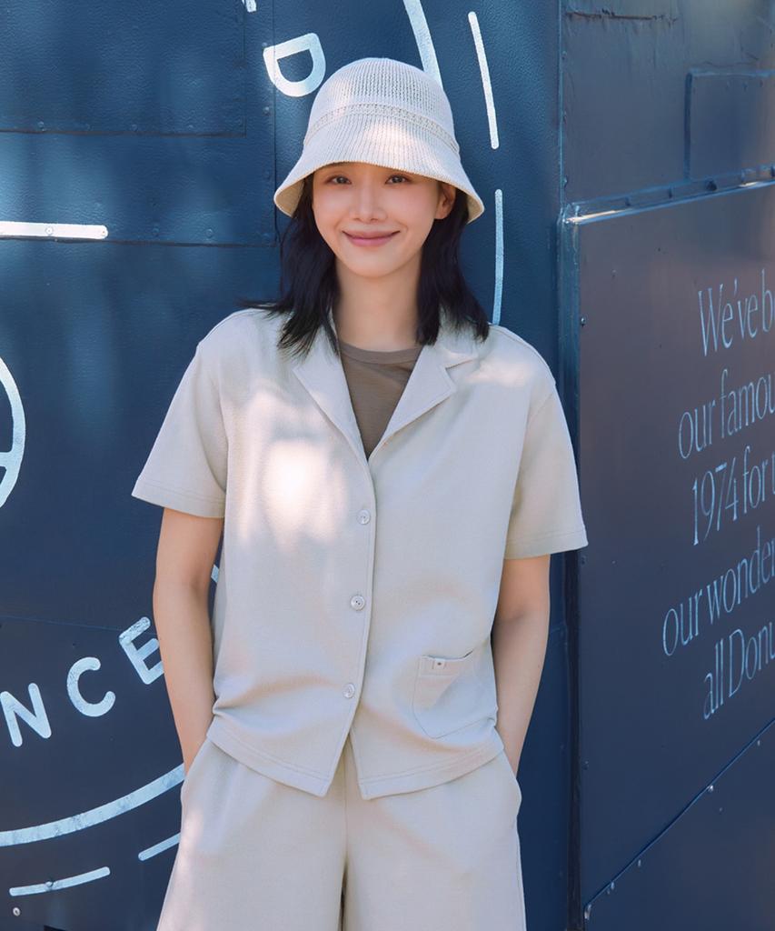 SNOWPEAK APPAREL Женская футболка с коротким рукавом из махровой ткани (S26Mwfsh35) Светло-бежевый