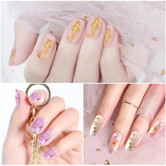 Nail Sequins Moon Star Design Decorative Beauty Nail Art Creative DIY 3D Decal for Daily Life