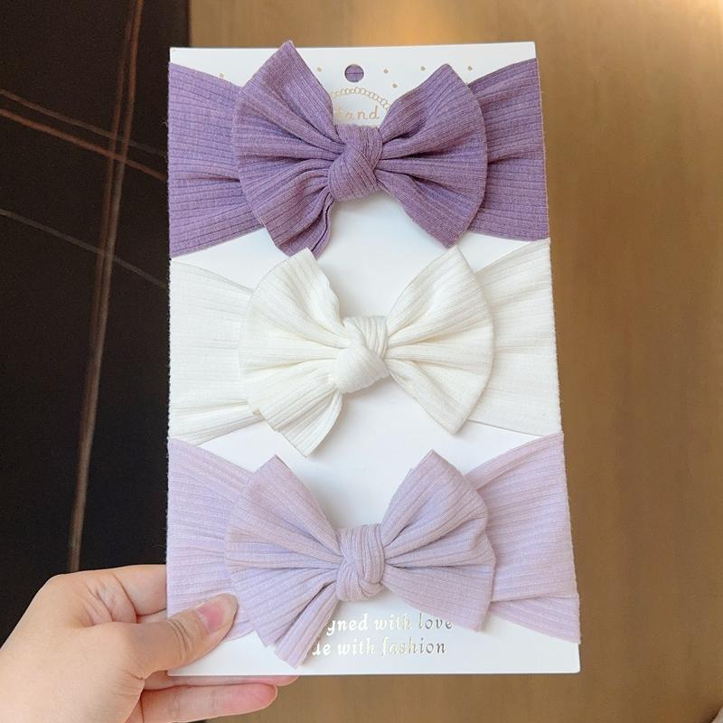 3 шт. Повязки на голову с бантами для маленькой девочки, повязка-тюрбан для новорожденного, аксессуар для волос, детская повязка для волос, уличная повязка на голову для малышей и детей, аксессуары для волос