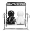 2Pcs Kitchen Spice Jars Ceramic Cute Swing Figure Spice Shaker Set Salt and Pepper Dispensers Black