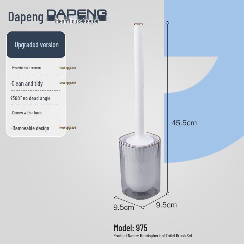 Toilet Brush & Holder Set, No-Drill, Ideal for Home, Hotel, Bathroom, Bidet Cleaning