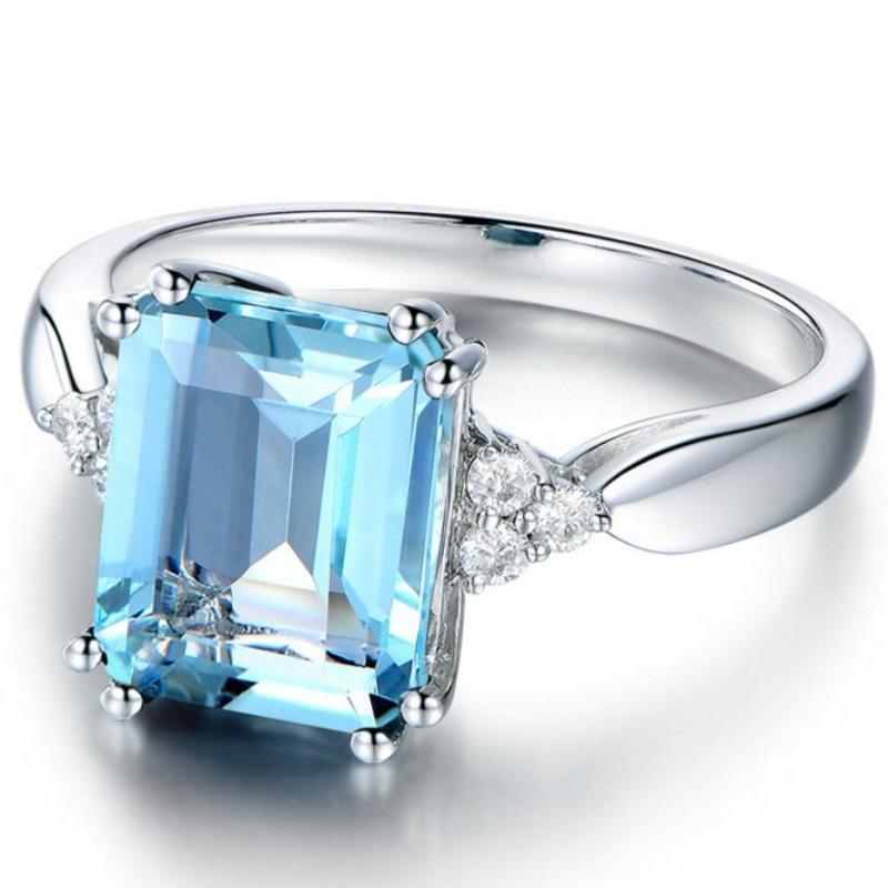 Кольцо для помолвки с камнем Cratopapa, европейские и американские благородные 18-каратные цветные сапфировые кольца, аксессуары