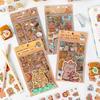 6Pcs/Pack Cute Cartoon Capybara Stickers Waterproof Transparent Stickers Kawaii Stationery Supplies Diary Decoration Stickers
