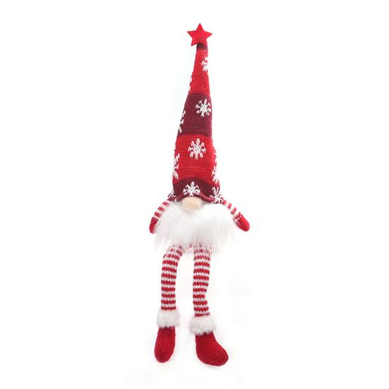 Рождественский кулон-гном с теплыми белыми светодиодными огнями, длинной бородой, рождественский гном, украшение для дома, настольное