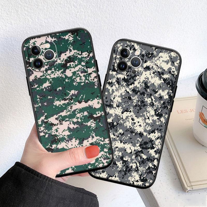 LO18 Камуфляжный мягкий чехол для телефона Samsung Galaxy S20 S21 S22 Ultra FE + Plus A21S A22 A24 A25 A26 A30 A30S A31