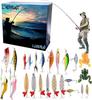 24pc Advent Calendar Fishing Christmas Countdown, Fishing Tackle Advent Calendar For FishAdult Men Teen Boys, Xmas Surprise Gift