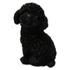 Ubia Toy Poodle Looking Back (Small) Black, 10 X 8 X 14 Cm, Doll Figurine, Animal Ornament, Garden Decoration, Realistic, Cute Dog, H24092-3