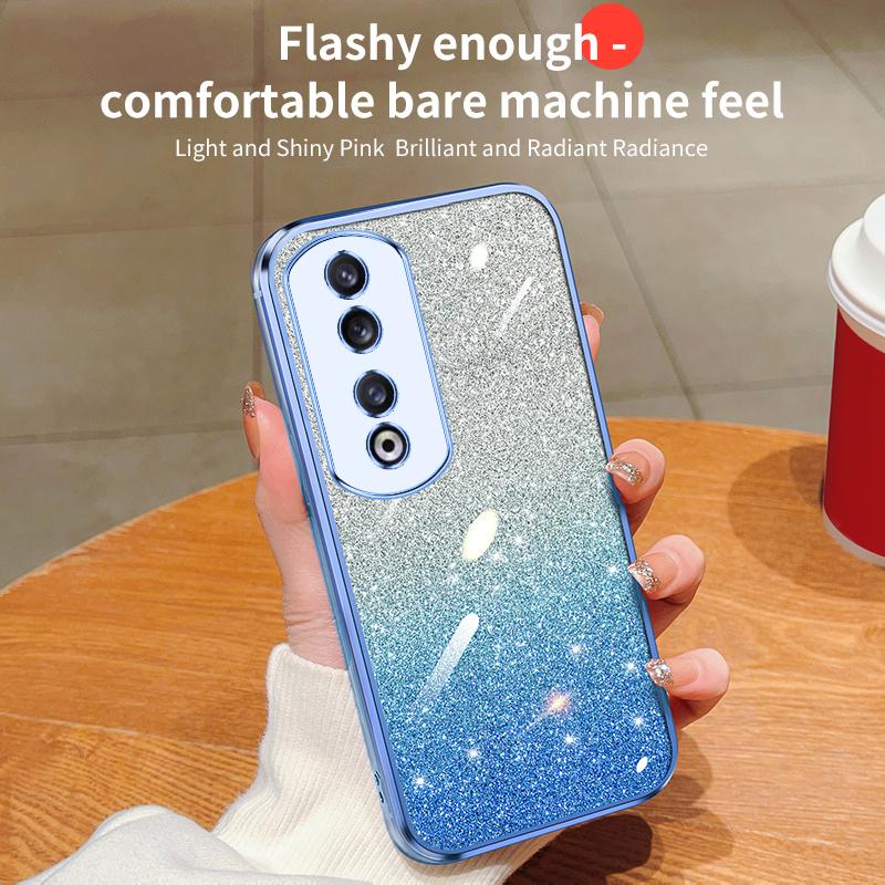 Модный блестящий чехол с градиентным покрытием для Huawei Honor 100 90 80 Pro 70 60 SE 50 9X X50 X50i X40 X30 X20 X9A, силиконовая задняя крышка