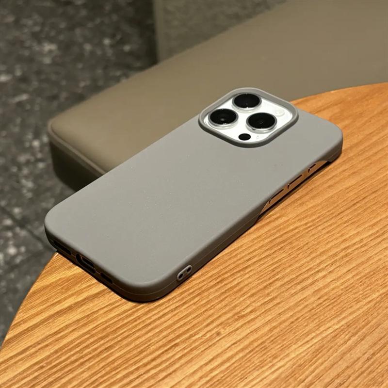 Однотонный силиконовый чехол для iPhone 17 - Похожий на кожу, Ударопрочный, Защитная крышка для Apple 16 Pro Max