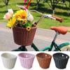 Wall Hanging Flower Basket Bicycle Flower Arrangement Basket Handmade Imitation Rattan Weaving Storage Basket Garden Decoration