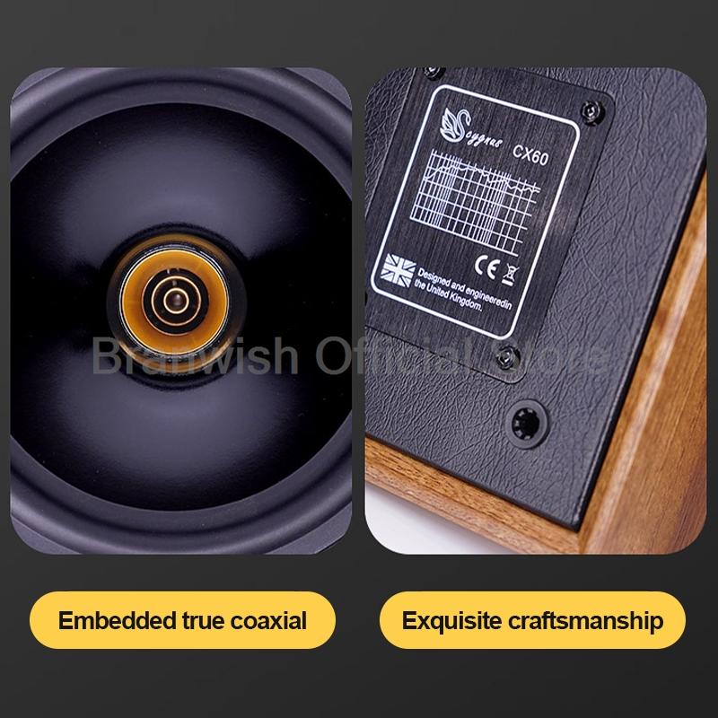 6,5-дюймовый Hi-Fi Сабвуфер Мощная Акустическая Система Пассивный Полочный 2.0 Коаксиальный Динамик Коробка для Объемного Звука Настольный Динамик Звуковая Коробка Динамик