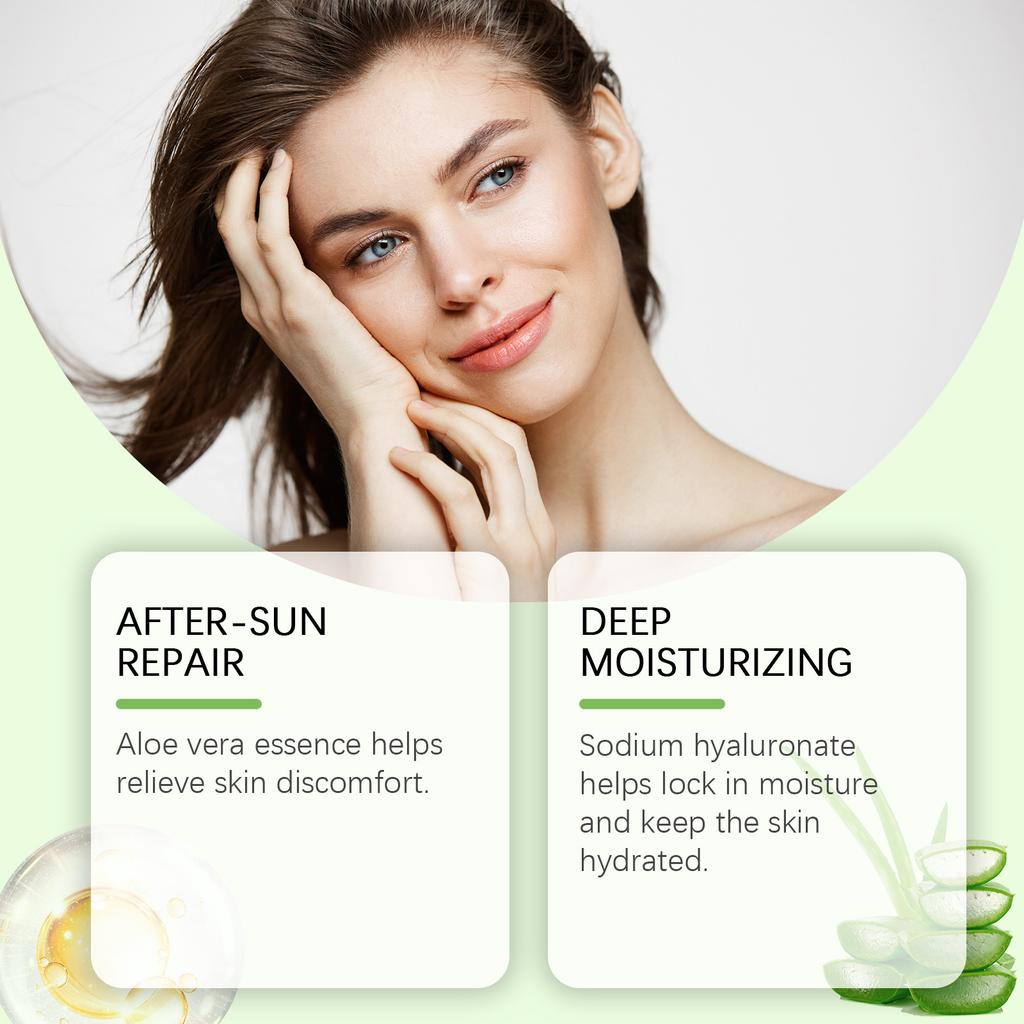 Успокаивающий гель с алоэ, увлажняет чувствительные мышцы, снимает покраснение и успокаивает, мягкий увлажняющий гель для ухода, 1 шт, 100 мл