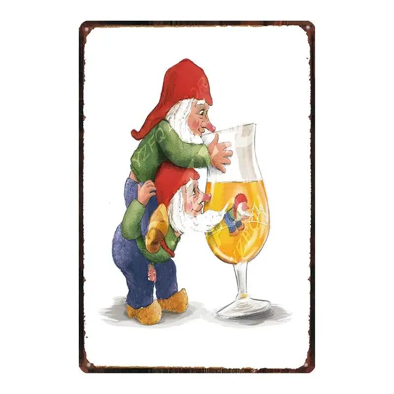 Пиво Chouffe Ретро Металлическая Жестяная Вывеска Винтажная Тарелка Настенная Паб Ресторан Украшения Для Дома Художественный Декор Железный Постер DU-4910A