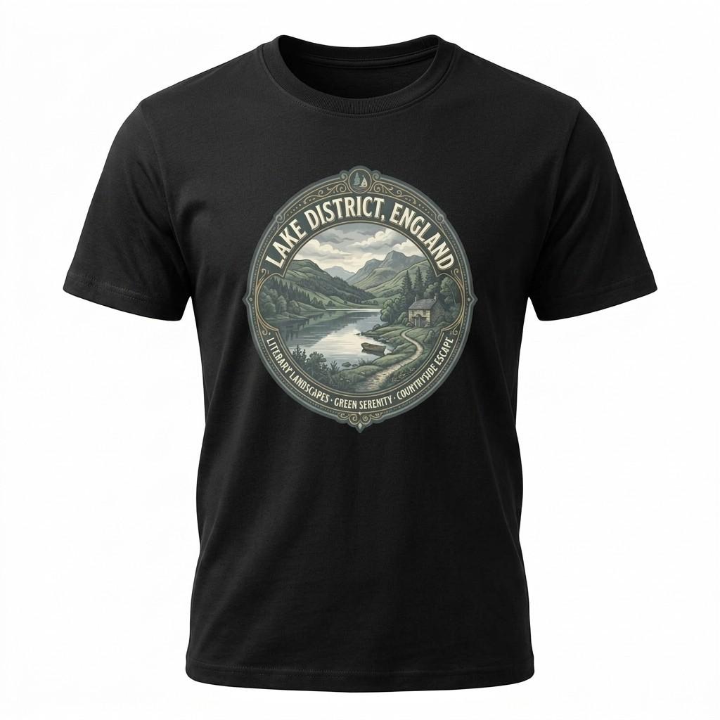 Lake District England Scenic Graphic T-Shirt Unisex Travel Tee