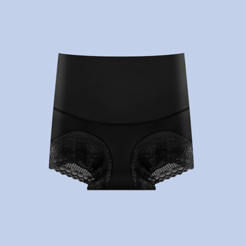 Women's Antibacterial Cotton High Waist and Hip Lift Strong Traceless Large Women's Flat Corner Safety Pants