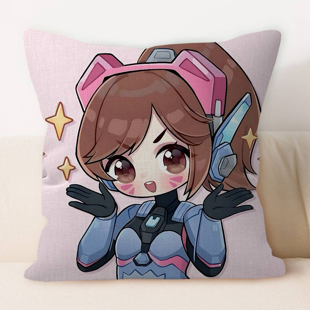 D.Va Мультяшная Персонализированная Подушка Пылезащитный Чехол Спальня Детская Вечеринка Украшение Наволочка День Рождения Детский Подарок