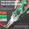 8-in-1 Wire Stripper with Voltage Tester Non-Slip Handle Ergonomic Design Multi-function Electric Wire Cutter Cable Stripping Tool