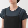 Женское платье-комбинация из прочного твилового вуаля MUJI, черное, размер S, BC2LNA5S
