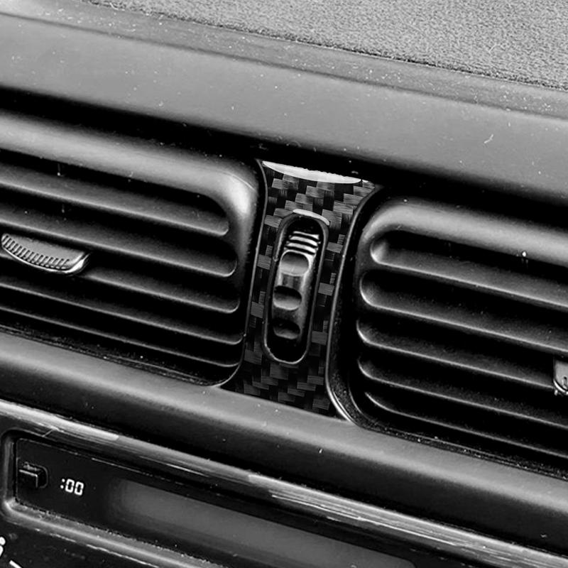 Real Carbon Fiber Car Accessories Air Vent Adjustment Cover Soft Sticker For Lexus is 300 1999 2000 2001 2002 2003 2004 2005
