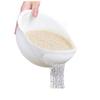 Multifunctional Kitchen Drain Basket and Rice Washing Sieve with Fine Holes - No Rice Leakage, PP Material, for Washing Vegetables/Fruit and Storage.