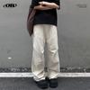 Мужские рабочие брюки High Street Niche Personality с завязками на завышенной талии, модные брендовые американские рабочие брюки из чистого хлопка с широкими штанинами