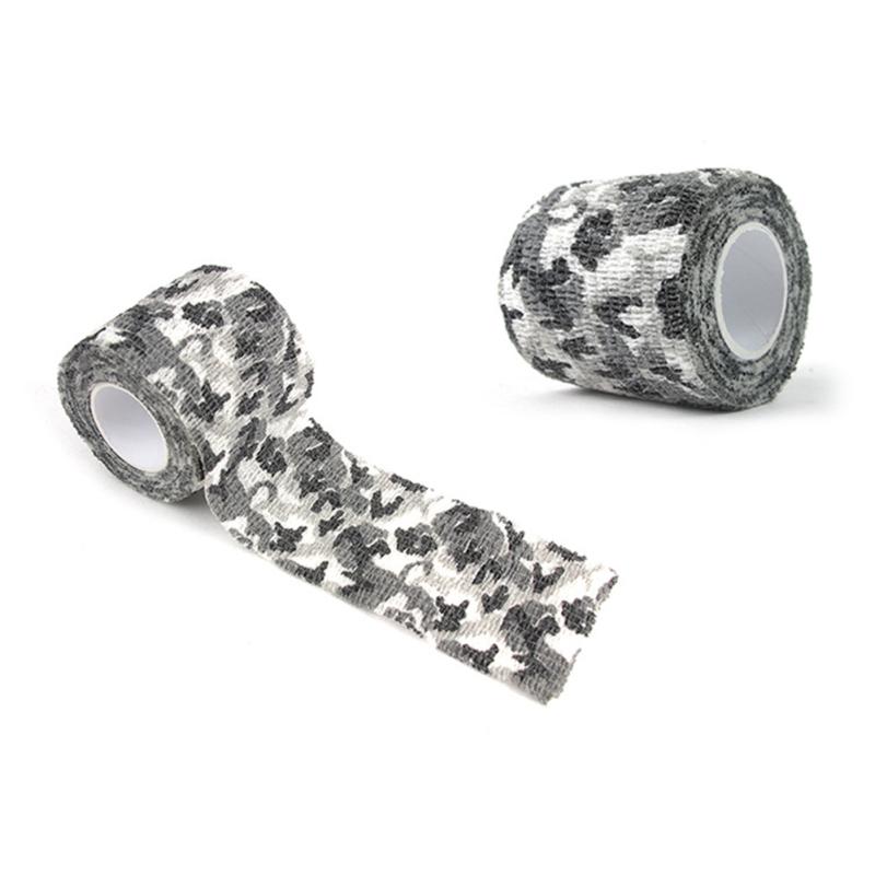 Камуфляжная лента для улицы, растягивающаяся многоразовая нетканая самоклеящаяся спортивная повязка для езды на велосипеде