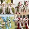 Шифоновая лента для стульев Свадебные принадлежности для вечеринок Украшения для свадебного прохода Вечеринка Банкет Событие Детский душ Декор для стульев Украшения для вечеринки