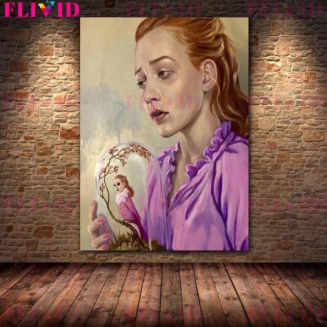 Фея-бабочка, дама-русалка, королева шахматной доски, настенная живопись на холсте, картина с шипами ведьмы, сюрреалистический художественный постер и принт, украшение для дома без рамки