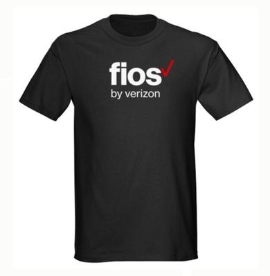 Футболка унисекс с логотипом сервиса интернета и ТВ Verizon Fios TV