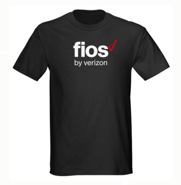 Футболка унисекс с логотипом сервиса интернета и ТВ Verizon Fios TV