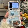 Белый и синий цветочный щенок подходит для чехла для мобильного телефона Apple 17 16promax противоударный 15Pro полноразмерный 13/14 защитный чехол.