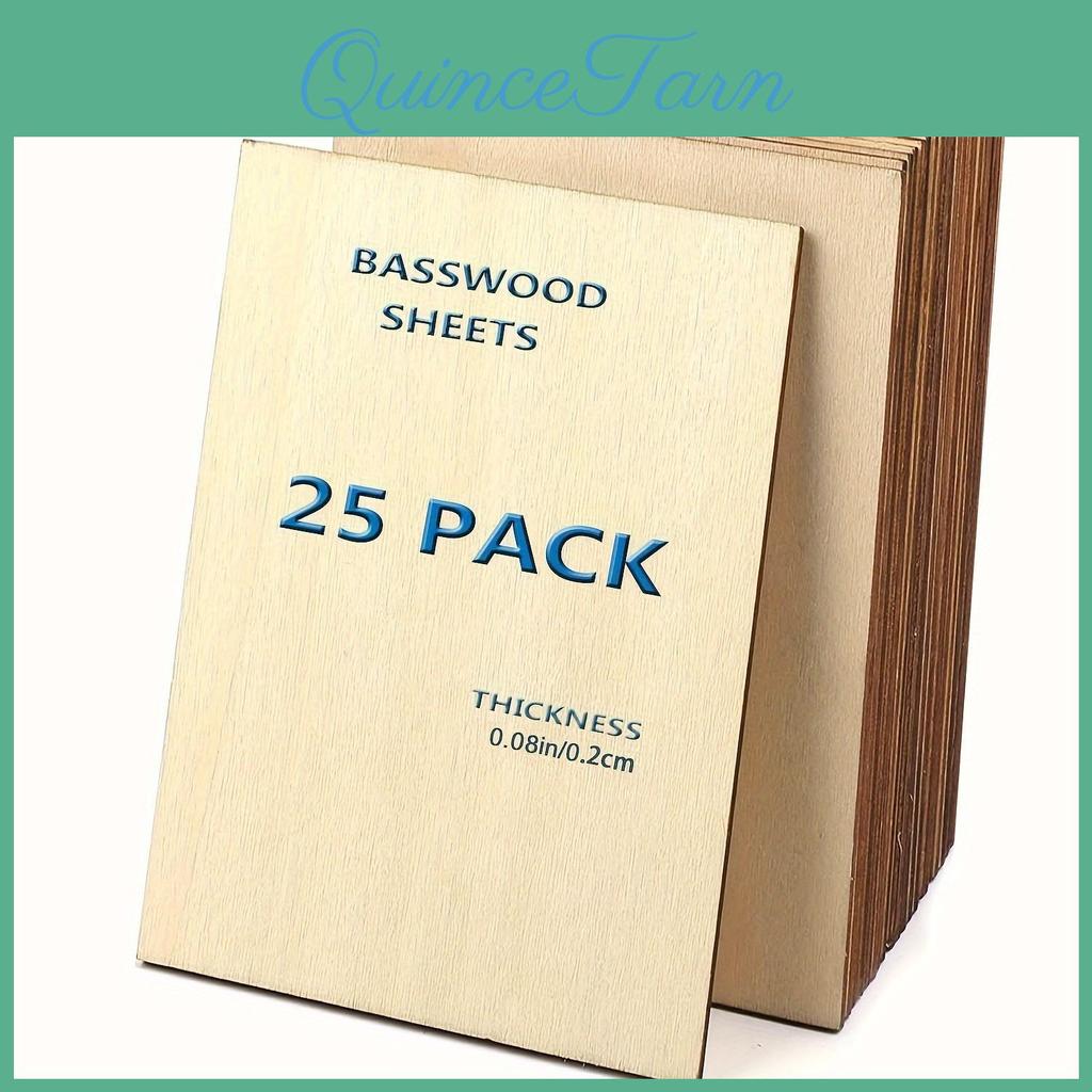 Unprocessed Boards Wooden 25 008 Inch Thick Poplar Boards Thin Plywood For Handicrafts Perfect Choice For Diy Projects Painting Drawing