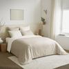 Complete Pack 6 Pieces Taupe/Linen Reversible Duvet Cover for Bed 140 X 190 Cm