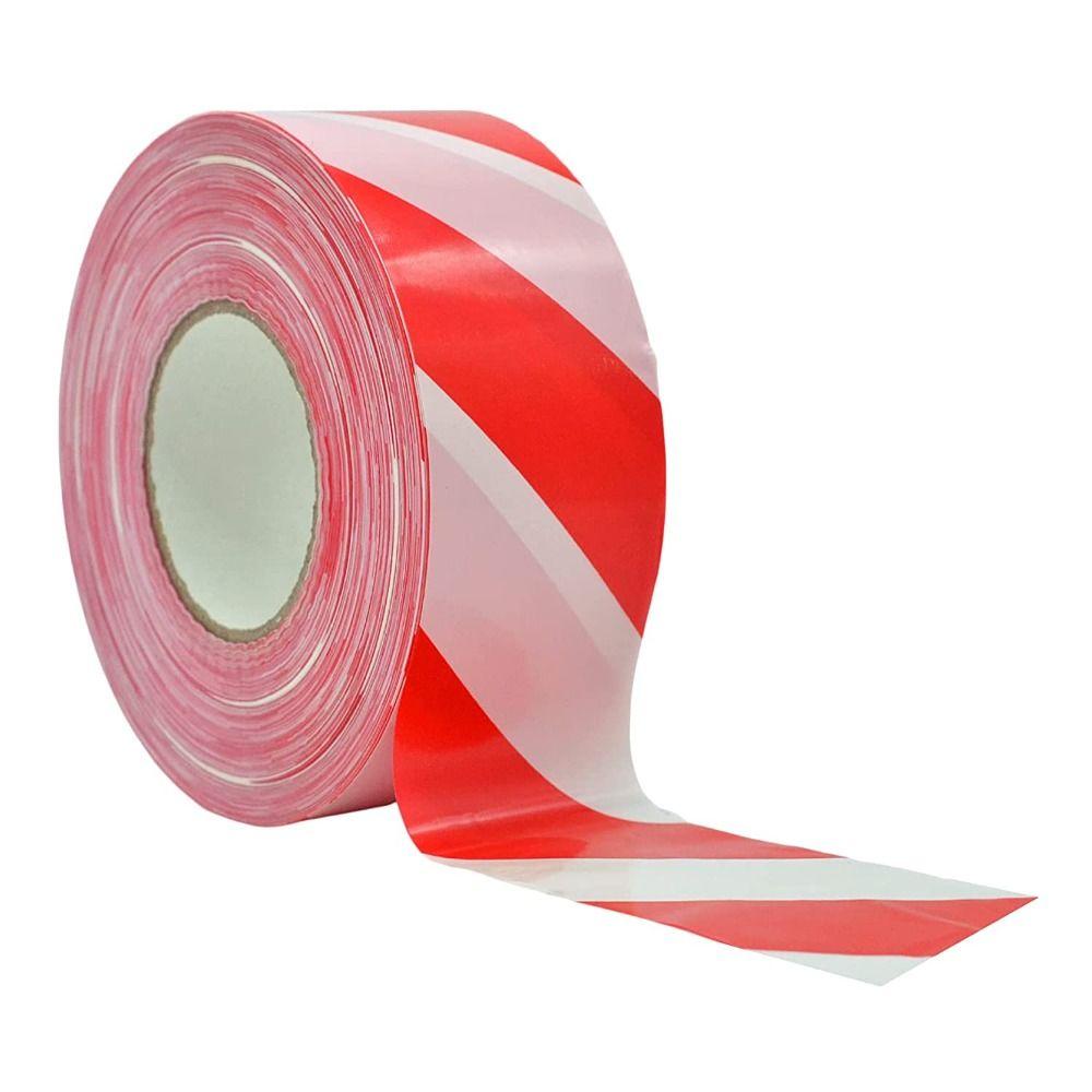 Construction Barrier Tape Non-Adhesive Red White Barricade Tape Safety Warning Tape Caution Tape