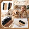 Pet Grooming Brush Wooden Handle Hair Removal Comb for Shedding and Cleaning Suitable for Various Pet Fur Types Durable Design