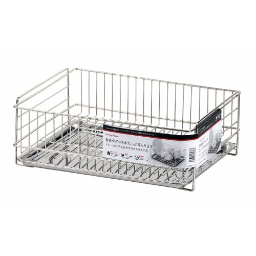 PEARL METAL Stainless Steel Draining Basket, At Aqua, HB-3936, Silver, Standard